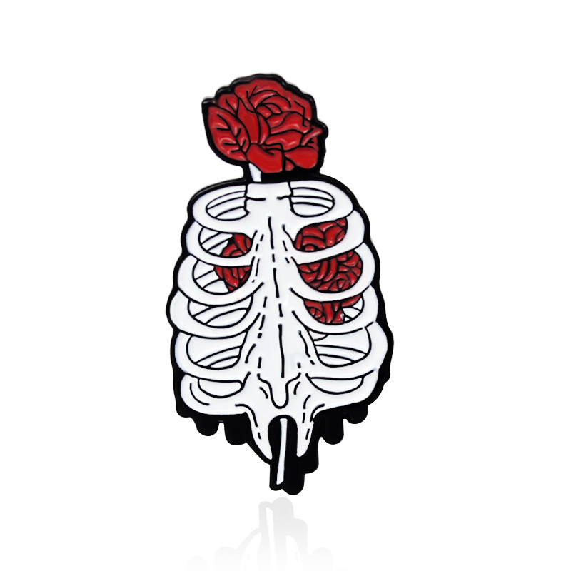 Skull Head Skull Heart Maxi Flower Tube Knit Emblem Women's Accessories